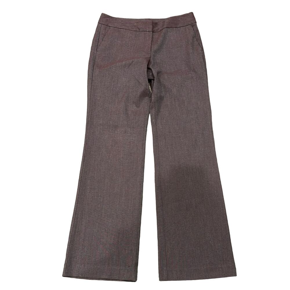 Ann Taylor Signature Trouser Pant Heathered Maroon Size 12